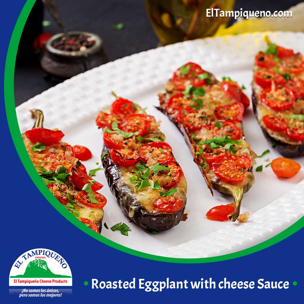 12 Roasted Eggplant with cheese Sauce