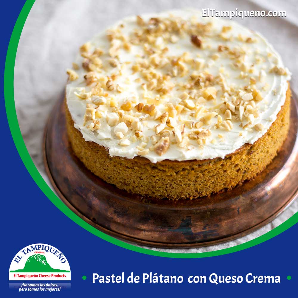 01 Pastel de Pltano Glaseado con Queso Crema