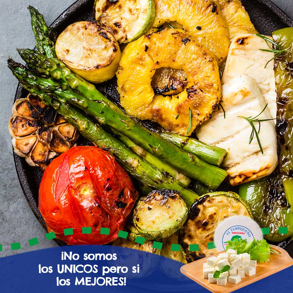 25 Verduras a la Parrilla con Queso