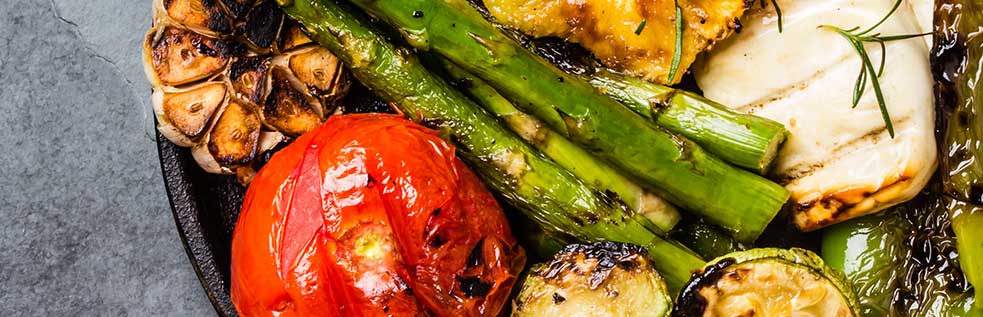 26 Grilled Vegetables with Oaxaca Cheese