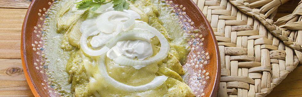 20 Enchiladas Verdes in a Tomatillo Sauce